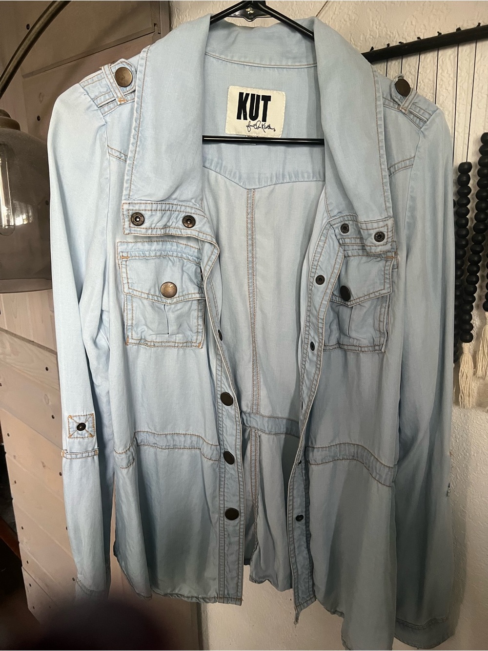 Kut from the Kloth Light Wash Denim Jacket